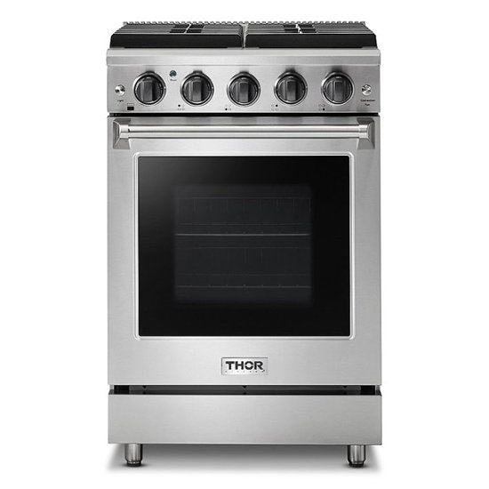 Thor Kitchen - 24 Inch Freestanding Gas Range - Stainless Steel - open_box