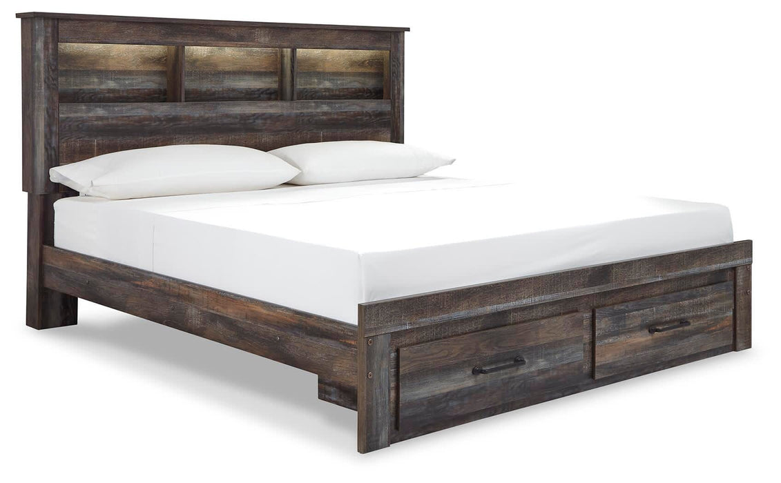 Drystan Multi Drystan King Bookcase Bed with 2 Storage Drawers