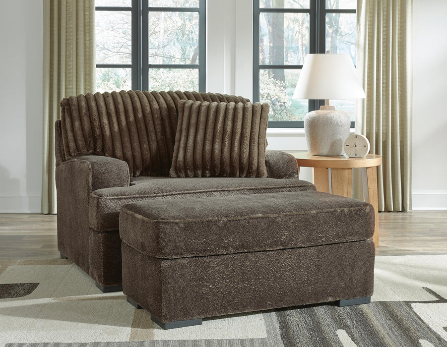 Aylesworth Chocolate Aylesworth Chair and Ottoman