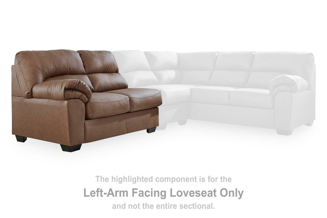 Whitlock Caramel LAF Loveseat