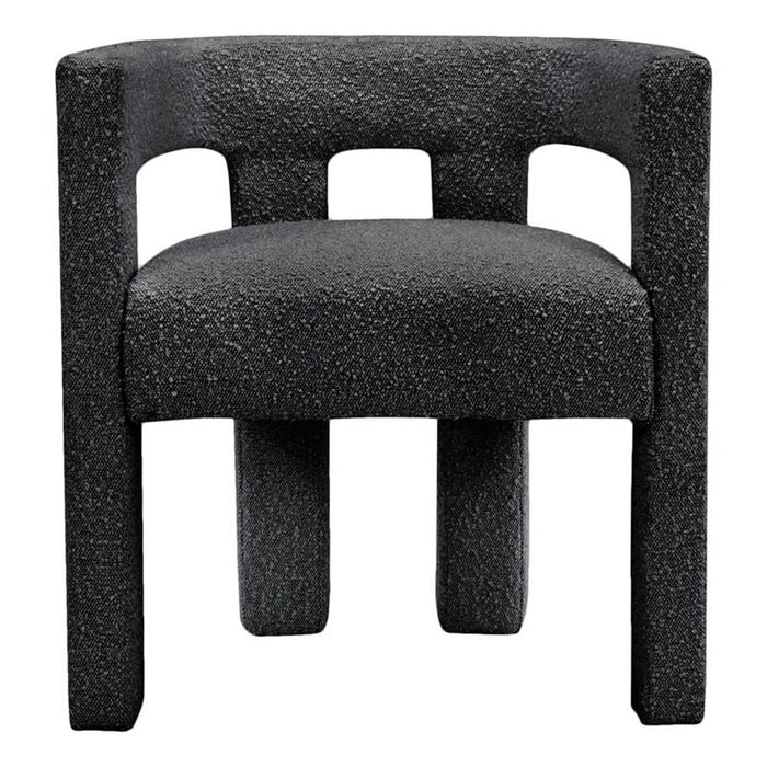 Maklaine Contemporary Fabric Accent Chair in Black - new