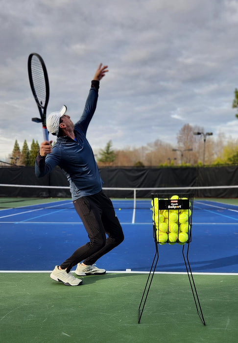 Tourna Classic 70 Ball Pick up Tennis Hopper, Black - open_box