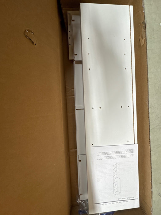 Homfa 8-Tier Media Tower, CD DVD Media Storage Unit with 4 Adjustable Shelves for Living Room Bedroom, White - new