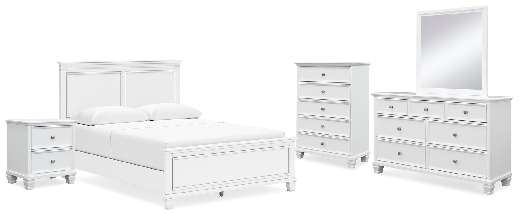 Fortman White Bedroom Collection