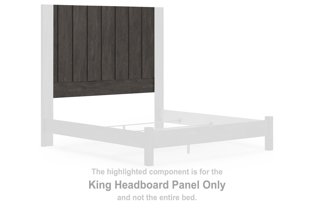 Parlayon Charcoal King Headboard Panel