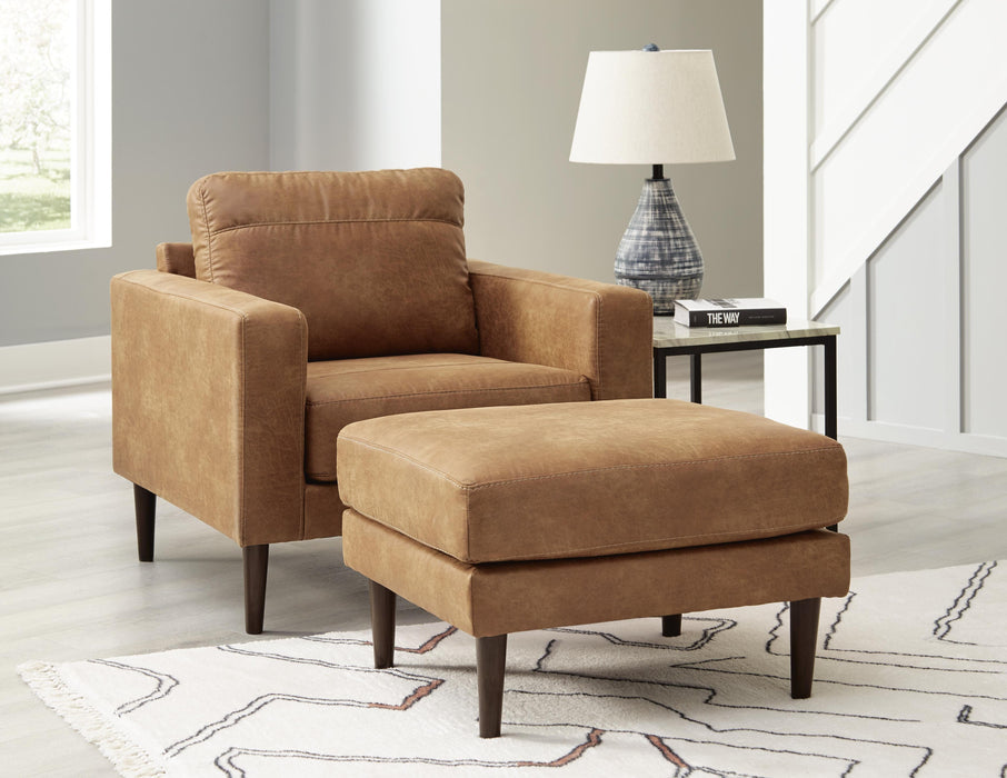 Telora Caramel Telora Chair and Ottoman
