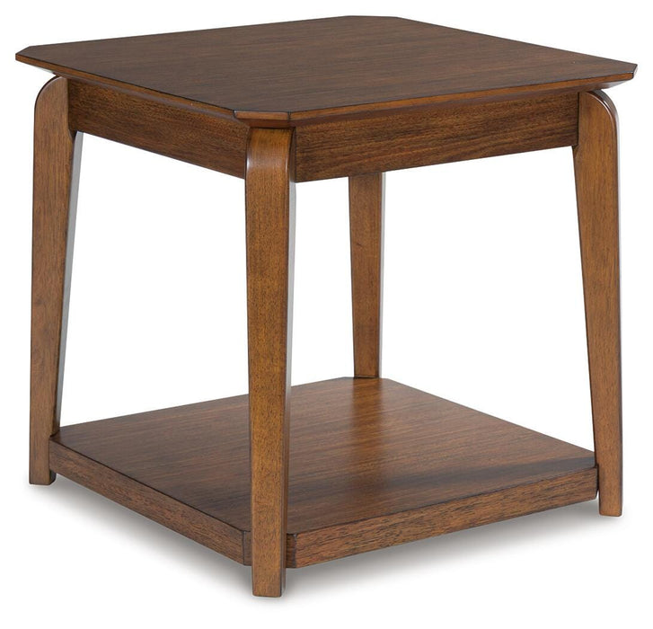 Trenmour Medium Brown Square End Table