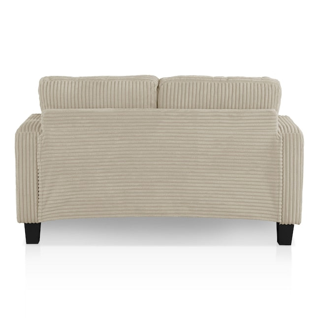 Furniture of America Kasin 61-in W Modern Beige Chenille 2-seater Loveseat - new