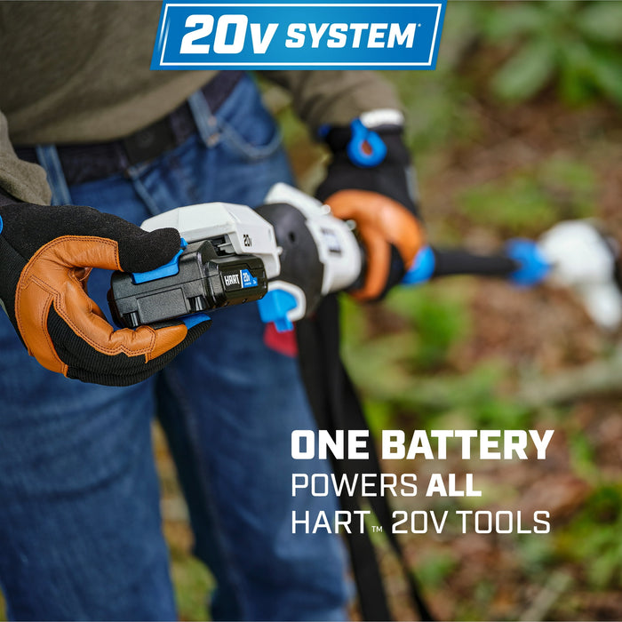 HART 20-Volt 8-Inch Pole Saw Kit, (1) 2.0 Ah Lithium Ion Battery - use_like_new