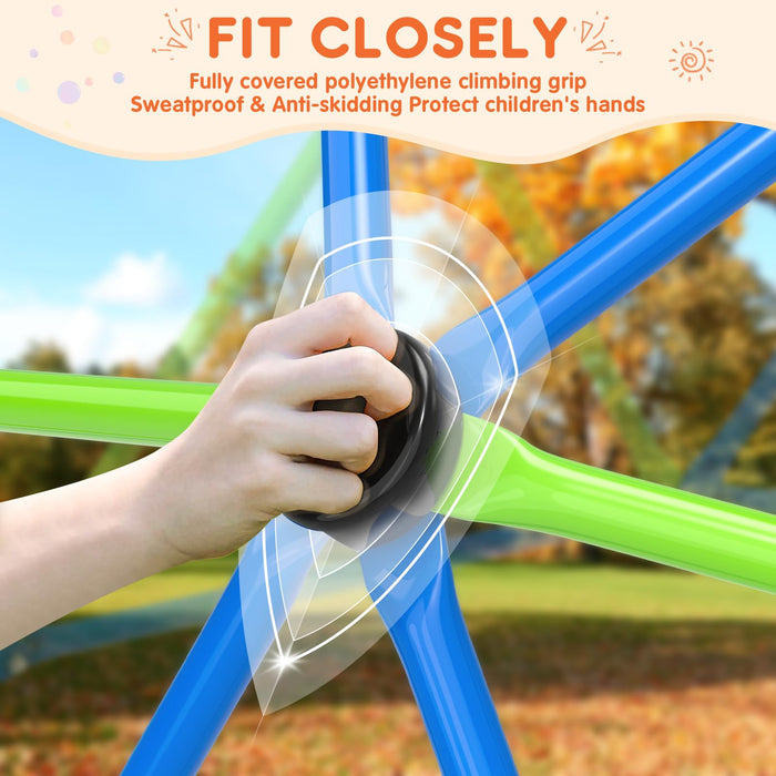 Amictoy Climbing Dome, 10FT Geometric Dome Climber Jungle Gym Playground Backyard for Kids, 2024 Upgraded Model Indoor Outdoor Toddler Play Equipment, Safety Certified, Easy Assembly - new