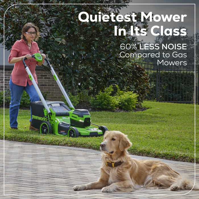 Greenworks 60V 21" Push Lawn Mower + (1) 5.0 Ah  1 Battery Included / Charger Not Included - use_like_new