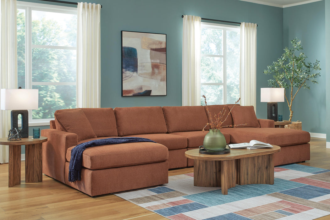 Signature Design Spice 4-Piece Double Chaise Sectional