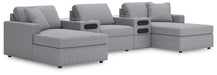 5-Piece Sectional with Chaise and Audio Console
