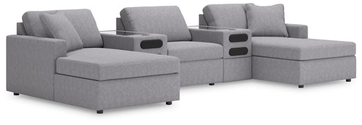 5-Piece Sectional with Chaise and Audio Console
