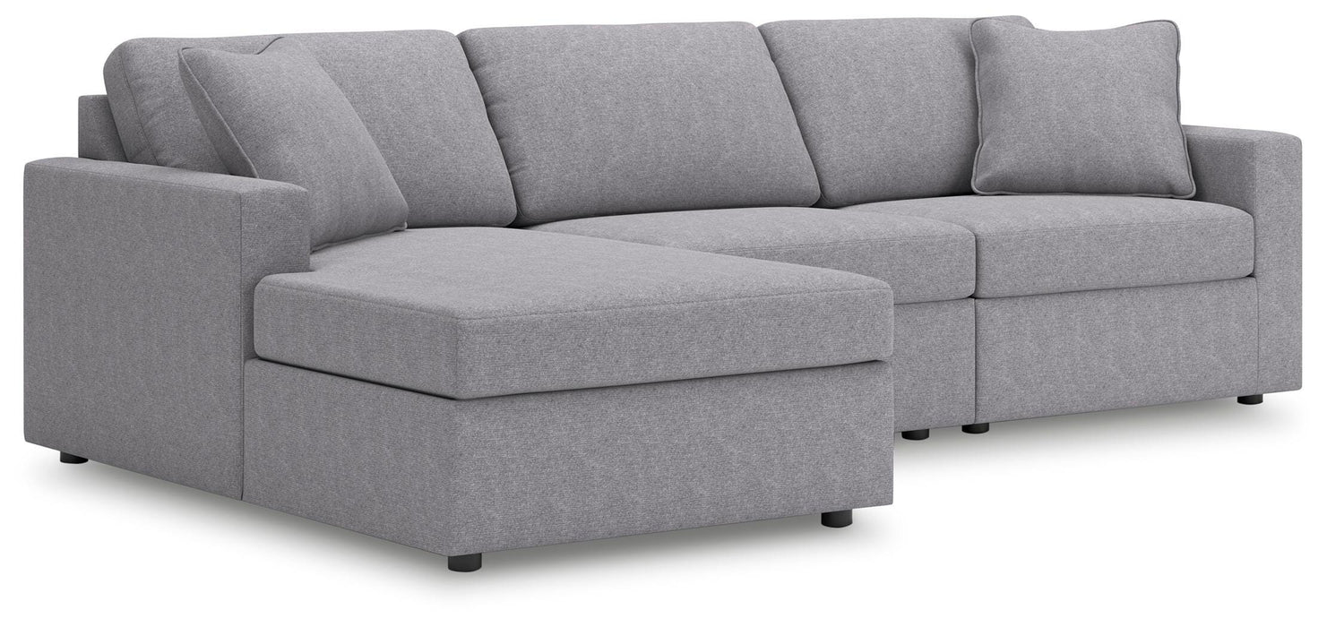 Signature Design Granite 3-Piece Sectional with Chaise