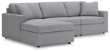 Signature Design Granite 3-Piece Sectional with Chaise