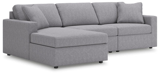 Signature Design Granite 3-Piece Sectional with Chaise