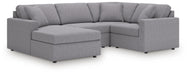 Signature Design Granite 4-Piece Sectional with Chaise