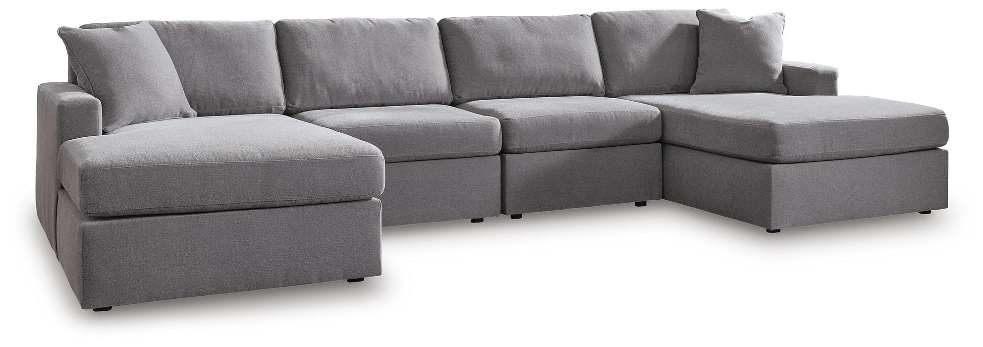 Signature Design Granite 4-Piece Double Chaise Sectional