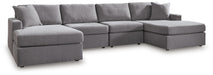 Signature Design Granite 4-Piece Double Chaise Sectional