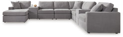 Signature Design Granite 8-Piece Sectional with Chaise and Storage Consoles