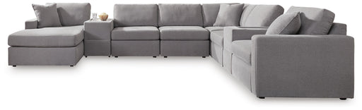 Signature Design Granite 8-Piece Sectional with Chaise and Storage Consoles