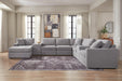Signature Design Granite 8-Piece Sectional with Chaise and Storage Consoles