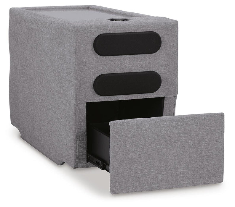 Signature Design Granite 5 Piece Sectional with Audio Console