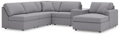Signature Design Granite 6-Piece Sectional with Chaise and Storage Console