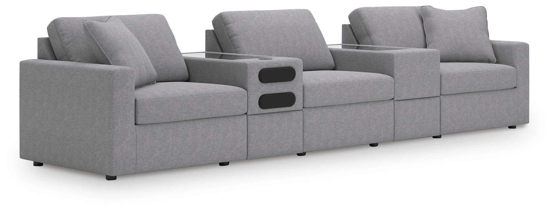 Signature Design Granite 5-Piece Sectional with Audio System