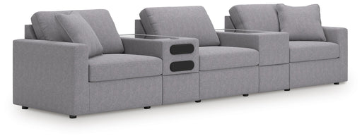 Signature Design Granite 5-Piece Sectional with Audio System