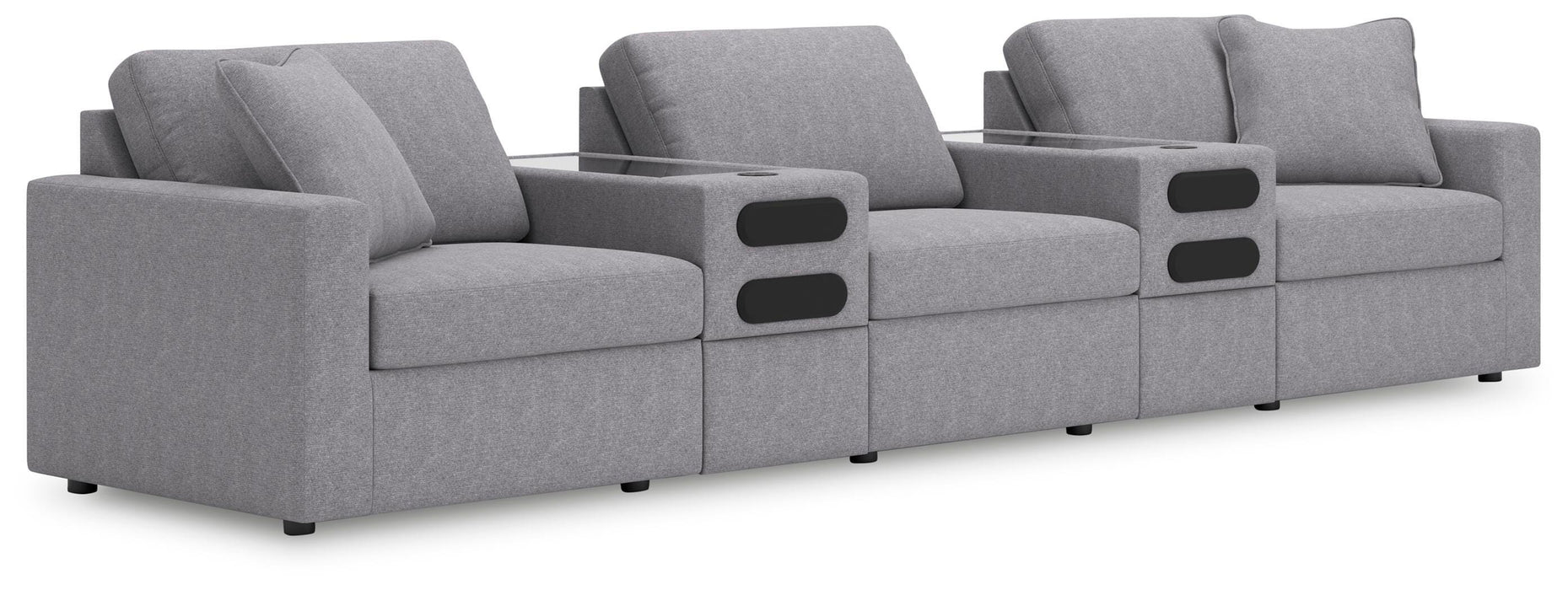 Signature Design Granite 5-Piece Sectional with Audio Consoles