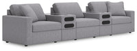 Signature Design Granite 5-Piece Sectional with Audio Consoles