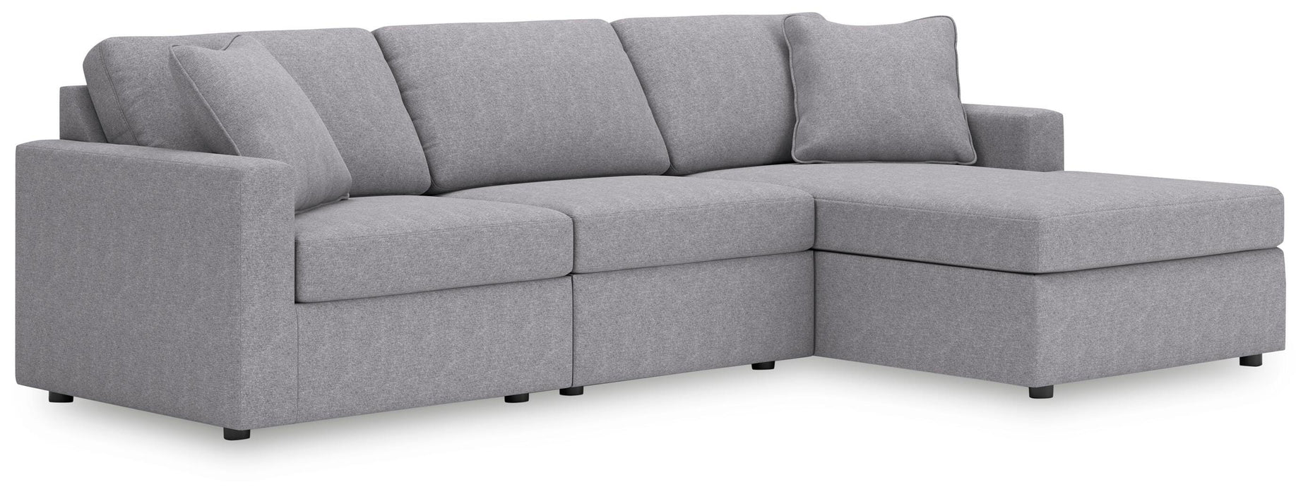 Signature Design Granite 3-Piece Sectional with Chaise