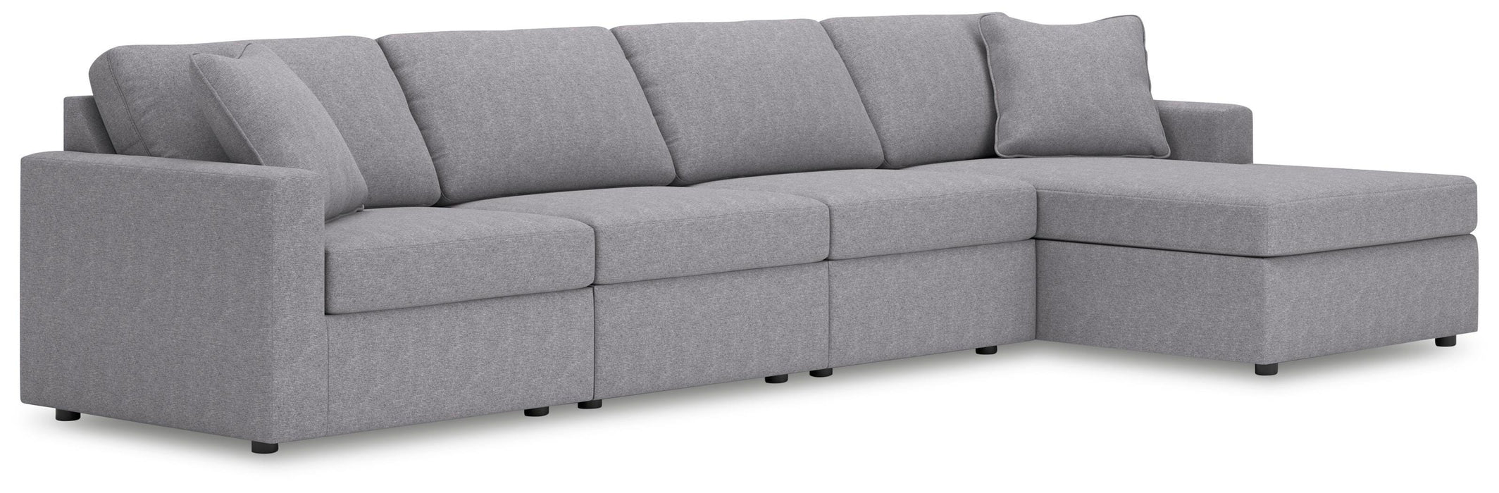 Signature Design Granite 4-Piece Sectional with Chaise