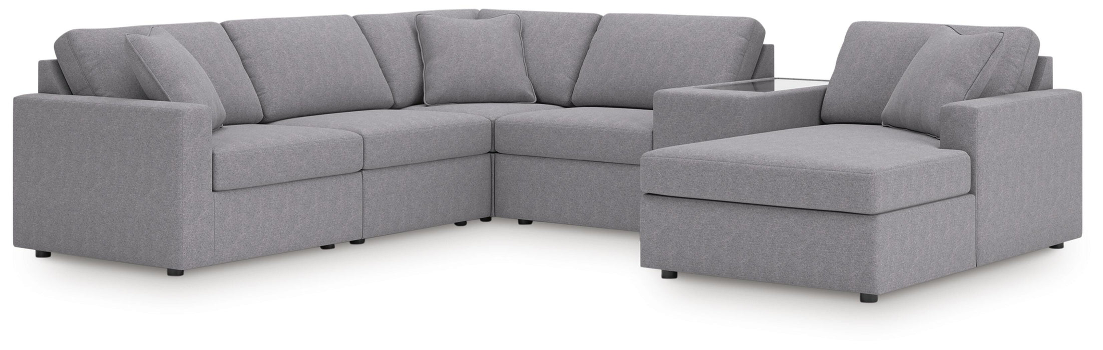 Signature Design Granite 6-Piece Sectional with Chaise
