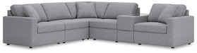 Signature Design Granite 6-Piece Sectional with Storage Console