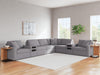Signature Design Granite 8-Piece Sectional with Audio Consoles