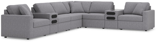 Signature Design Granite 8-Piece Sectional with Audio Consoles