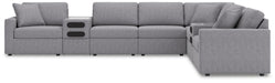 Signature Design Granite 8-Piece Sectional with Audio Consoles