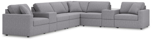 Signature Design Granite 8-Piece Sectional with Storage Consoles
