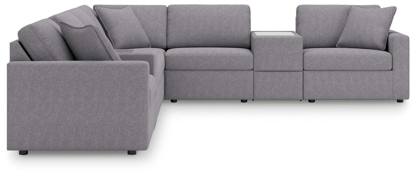 Signature Design Granite 8-Piece Sectional with Storage Consoles