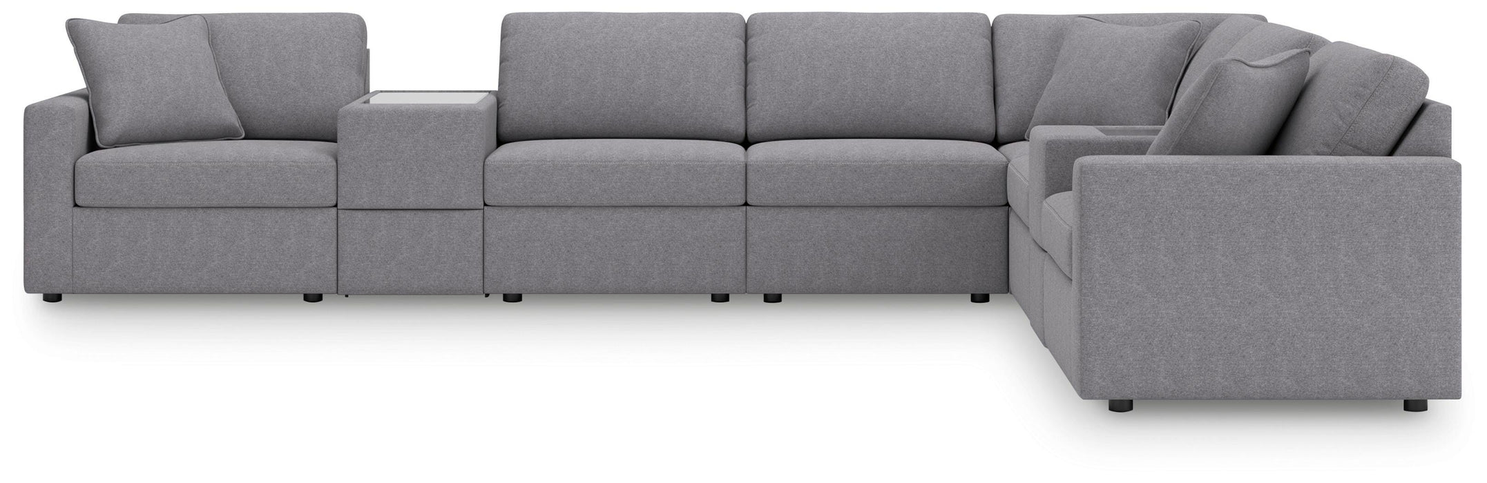 Signature Design Granite 8-Piece Sectional with Storage Consoles