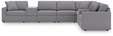 Signature Design Granite 8-Piece Sectional with Storage Consoles