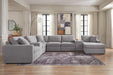 Signature Design Granite 8-Piece Sectional with Chaise and Storage Consoles