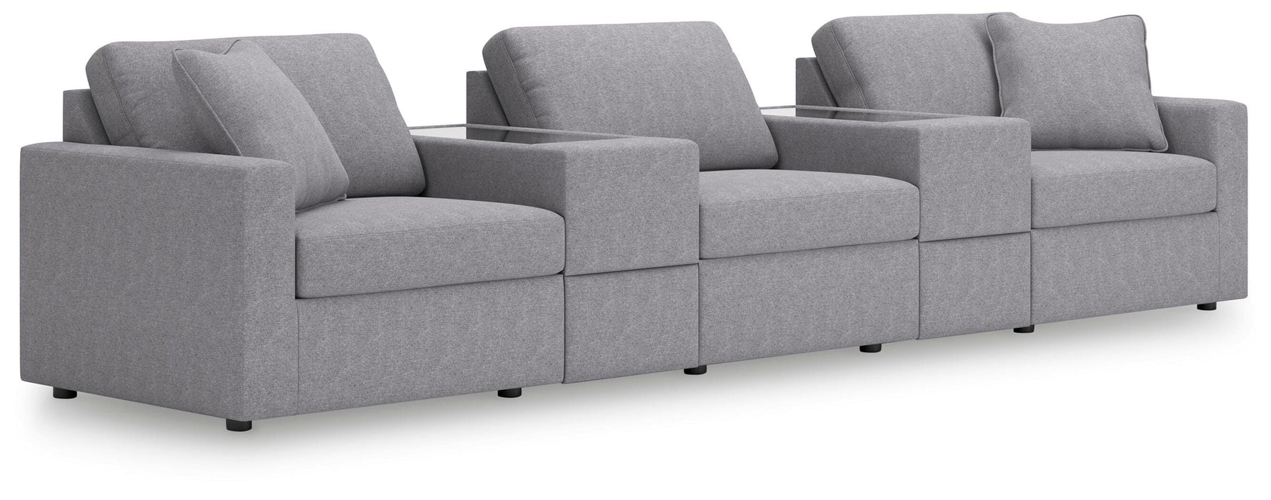 Signature Design Granite 5-Piece Sectional with Storage Consoles