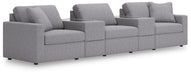 Signature Design Granite 5-Piece Sectional with Storage Consoles
