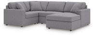 Signature Design Granite 4-Piece Sectional with Chaise