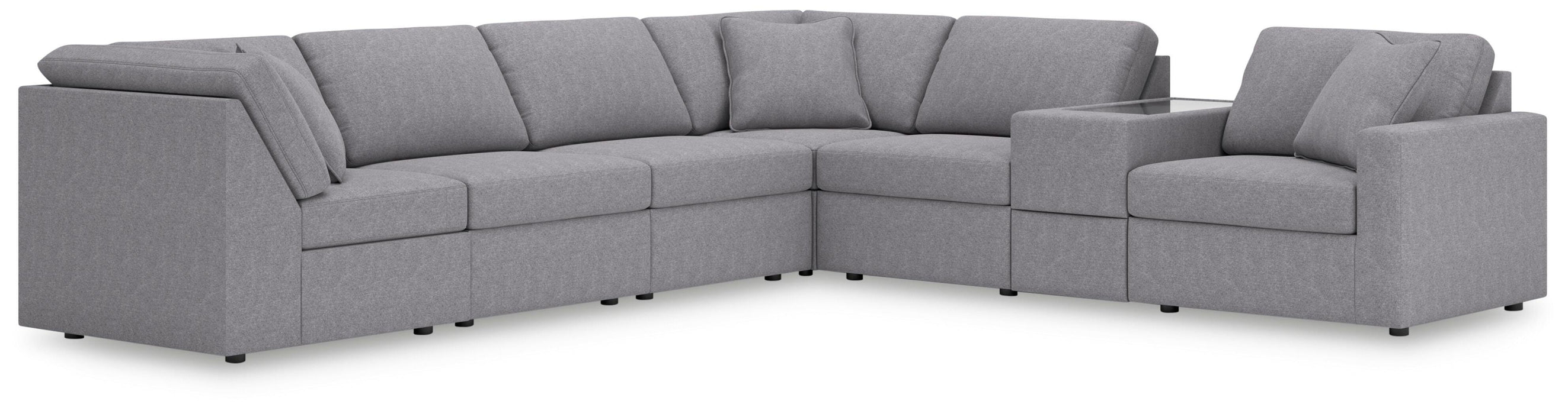 Signature Design Granite 7-Piece Sectional with Storage Console