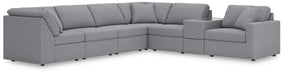 Signature Design Granite 7-Piece Sectional with Storage Console
